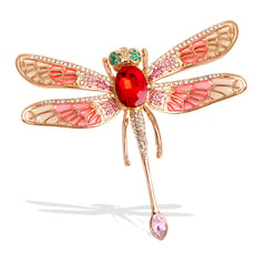 Cross-border European and American fashion dragonfly animal (YNCP4858 pink dragonfly)
