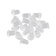 1000 Pcs Clear Earring Backs Safety Silicone Bullet Earring