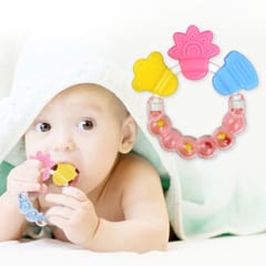 2 PCS Balcherlam Baby Rattle Silicone Teether Circular Ring Molar Device, Random Color Delivery