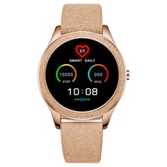 M6009 Glitter Leather Strap Fashion Smart Watch for Women, Support Heart Rate Monitoring & Pedometer & Sleep Monitoring & Calories