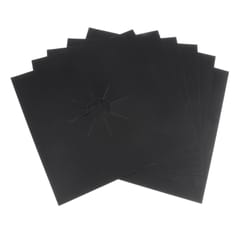 6Pcs 0.2mm Gas Stove Furnace Surface Protection Mat Oil-proof Pad Black