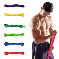 Elastic Natural Latex Resistance Band Yoga Fitness Equipment, Circumference: 2.08m, Random Color Delivery