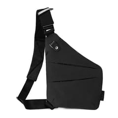 Waterproof Sling Bag Ultra Light Crossbody Pack with (Black)