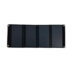 3 Charging Ports 28W Solar Charger Folding Solar Cell USB (Black)