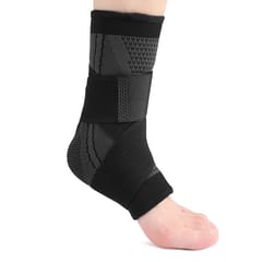 1pc Ankle Support Brace Breathable Adjustable Ankle Sleeve (Grey)