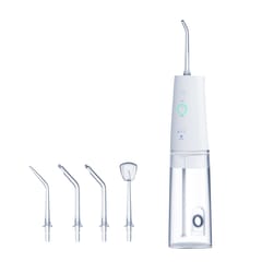 Portable Oral Irrigator IPX7 Water Flosser Teeth Cleaner for (White)