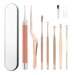 Electric Ear Wax Removal Cleaning Kit for Kids Adults with (Rose Gold)