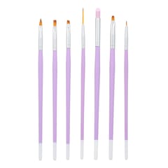 7 Pieces Nail Art Pens Kit Nail Liner Brushes Gel Painting (Purple)