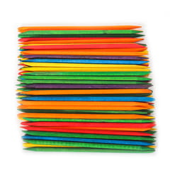 100Pcs Orange Wood Sticks Nail Polish Remover Tool Cuticle (Multicolor)