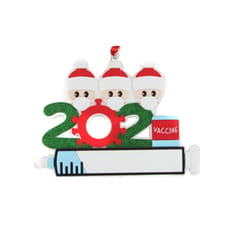 2021 Christmas Tree Decoration Personalized Vaccination (Red)