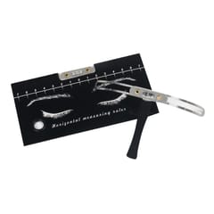 1PC Eyebrow Ruler Stainless Steel Eyebrow Tattoo Guide Ruler (Silver)