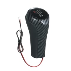 LED Gear Shift Knob Carbon Fiber Stick Head Lever Handle 5 (Red)