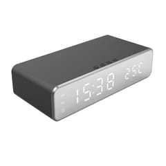 Digital Alarm Clock for Bedroom Electronic Clock with (Black)