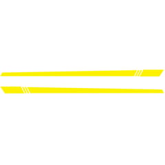 1Pair Car Sticker Side Door Stripes Sticker Racing Decal (Yellow)
