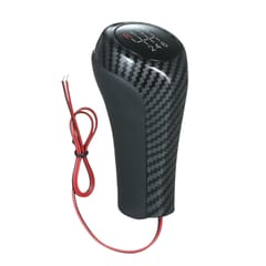 LED Gear Shift Knob Carbon Fiber Stick Head Lever Handle 6