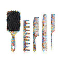 5 Pack Hair Brush Set Detangling Brush Tailed Comb Wide (Multicolor)