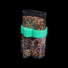 Automatic Bird Feeder for Cage Dry Food Dispenser Bird Seed (Transparent)