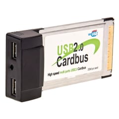 PCMCIA Cardbus to 2 Port USB 2.0 Hub Notebook Laptop Adapter
