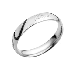 Mens Stainless Steel Real Love Heart Couples Wedding Ring - US size 13