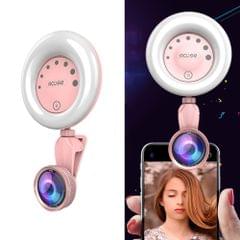 RK32 Beauty 52-LED Touch Sensor APP Control Selfie Clip Flash Fill Light with HD 4K Wide Angle / 20X Macro Lens
