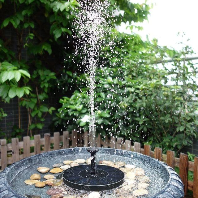 Buy 7pcs Round Solar Birdbath Fountain Water Pump Solar Outdoor Water  Fountain Panel Kit