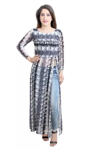 printed maxi top