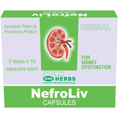 Indian Herbs Nefroliv Capsules (5 X 20 Capsules) shipped to Australia