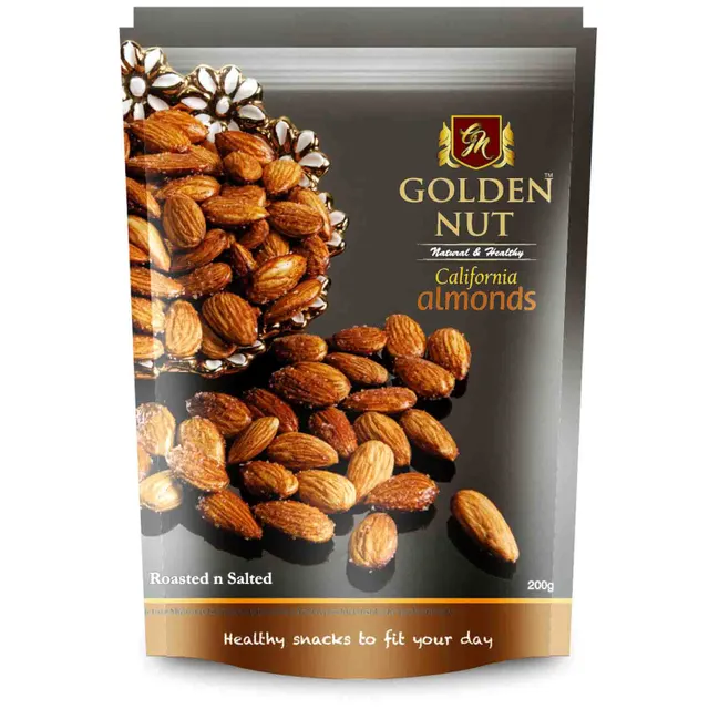Golden Nut Carlifornia Almonds Roasted n Salted (200gm)