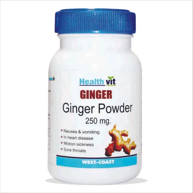 HealthVit Ginger Powder 250mg (2 X 60 Capsules)