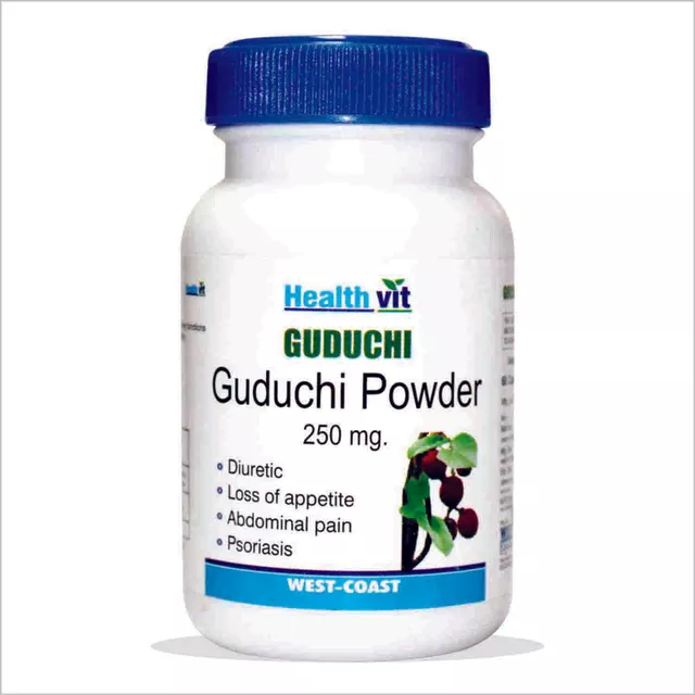 HealthVit Guduchi Powder 250mg (2 X 60 Capsules)