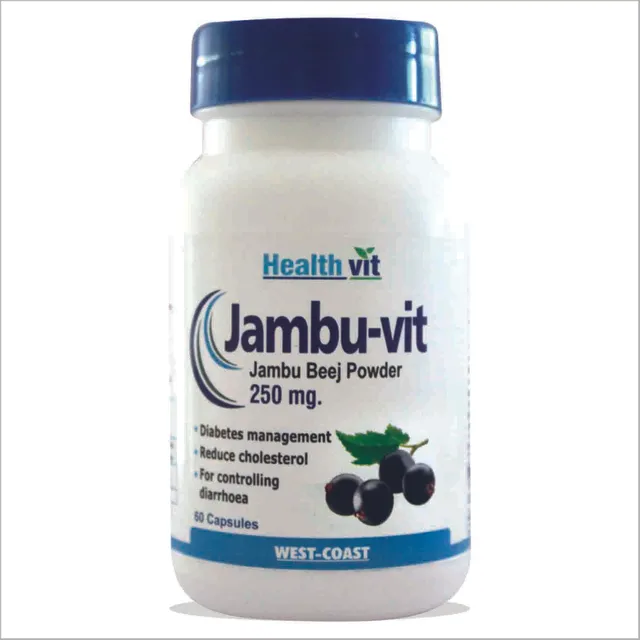 HealthVit Jambu-vit Jambu Beej Powder 250mg (2 X 60 Capsules)