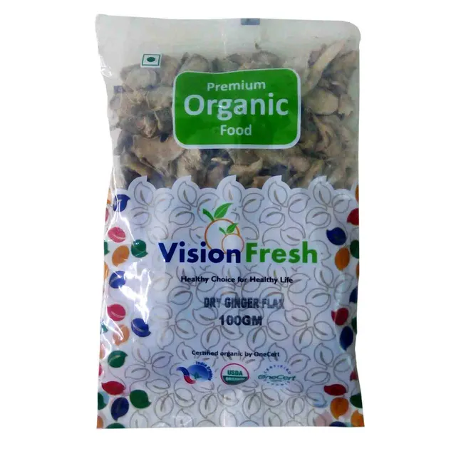 Vision Fresh Organic Dry Ginger Flax (3 X 100gm)