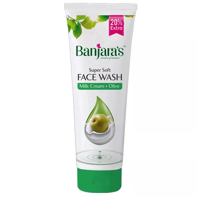 Banjara's Super Soft Face Wash - Milk Cream + Olive (2 X 100gm)
