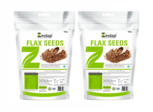 Zindagi Flax Seeds For Weight Loss - Alsi Seeds (400gm)