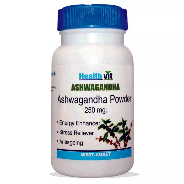 HealthVit Ashwagandha Powder 250mg (2 X 60 Capsules)