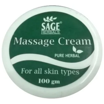 Sage Herbals Massage Cream - Pure Herbal (100gm)
