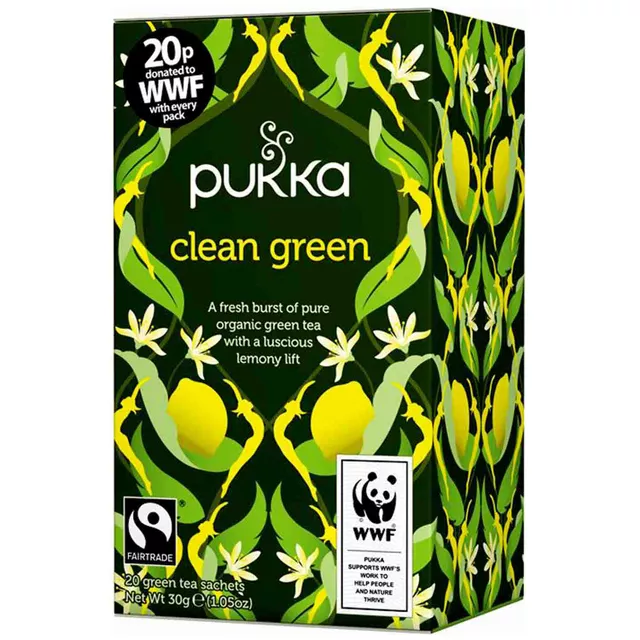 Pukka Clean Green Tea (20 Tea Sachets)