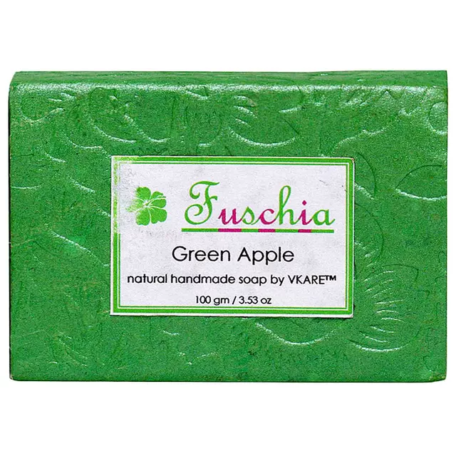 Fuschia Green Apple Handmade Glycerine Soap (100gm)