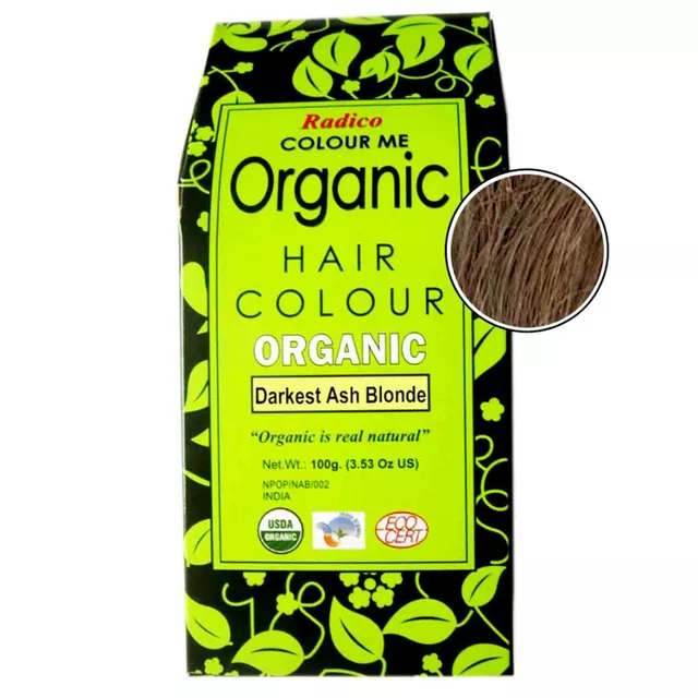 Radico Organic Hair Color Darkest Ash Blonde Powder (100gm)