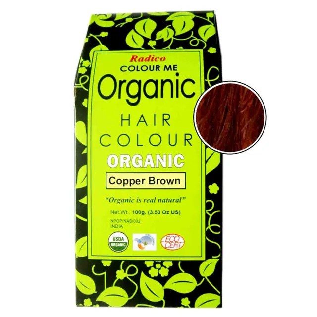 Radico Organic Hair Color Copper Brown Powder (100gm)