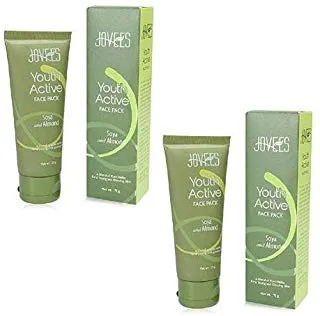 Jovees 2 LOT X Youth Active Face Pack Soya and Almond (75gm)