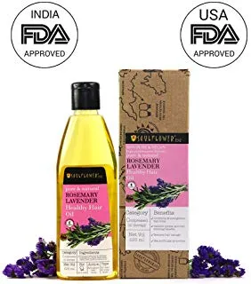 Soulflower Pure And Natural Rosemary Lavender Healthy Hair Oil For Unisex (225ml)