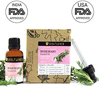 Soulflower Rosemary Essential Oil for Hair and Skin (30ml)