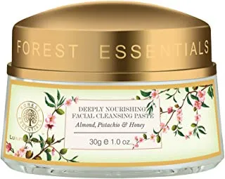 Forest Essentials Deeply Nourishing Facial Cleansing Paste, Almond, Pistachio and Honey (30gm)