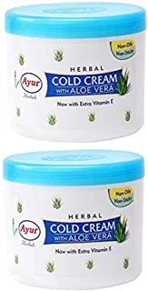 Ayur Herbal Cold Cream with Aloe Vera (2 X 500ml)