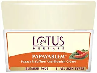 Lotus Herbals Papayablem Papaya-n-Saffron Anti-Blemish Cream (50gm)