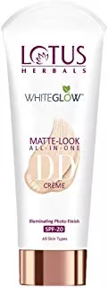 Lotus Herbals Whiteglow Matte Look All In One Creme - Natural Beige (Day Cream) (30gm)