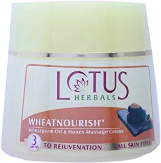 Lotus Herbals WheatNourish Wheatgerm Oil and Honey Facial Massage Cream (250gm)