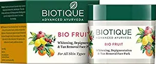 Biotique Bio Fruit Whitening And Depigmentation & Tan Removal Face Pack (75gm)