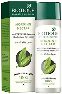 Biotique Bio Morning Nectar Sunscreen Ultra Soothing Face Lotion, SPF 30+ (120ml)